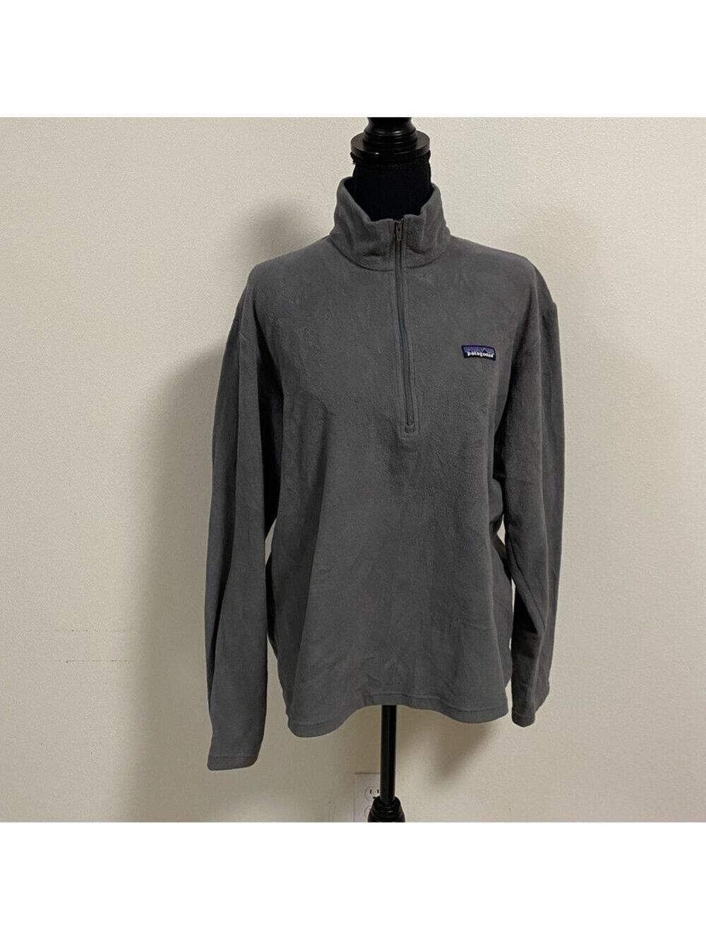 Patagonia Sweater Men’s Size Medium Gray Synchilla Quarter Zip Fleece Pullover